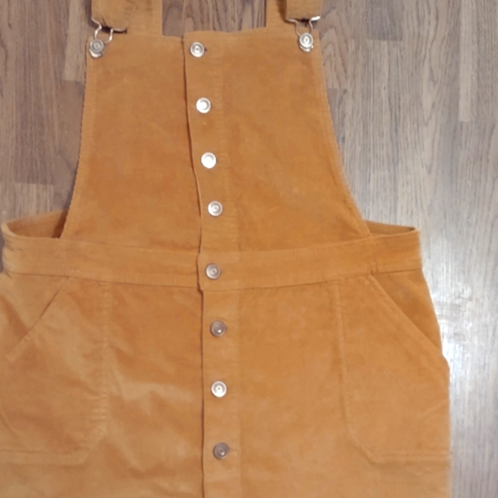 Fashion Nova Corduroy Solid Overall Dress - XL